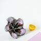 Purple lilac and brown star ceramic pocket tray / cup 1970