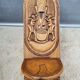 Chaise africaine bois sculpté escamotable