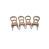 4 chaises style Louis XV en merisier