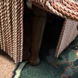 Pink velvet toad armchair