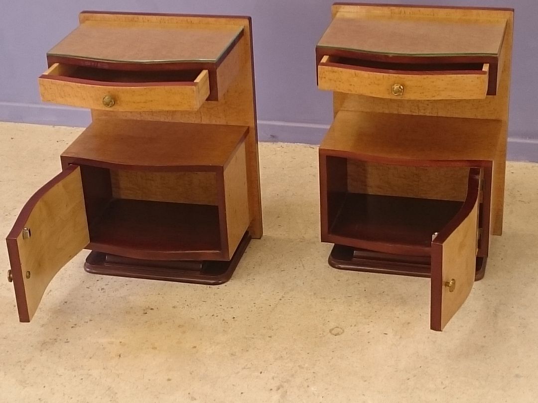 Pair of Art Deco bedsides