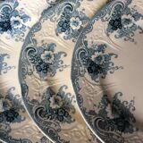 5 small Longwy plates, Gobelins model, late 19th century