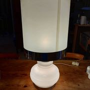 Vintage 1970s White Opaline Lamp