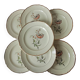 Dessert plates model Saverne by St Amand. 1950s-60s.