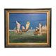 Tableau cadre en bois bleu