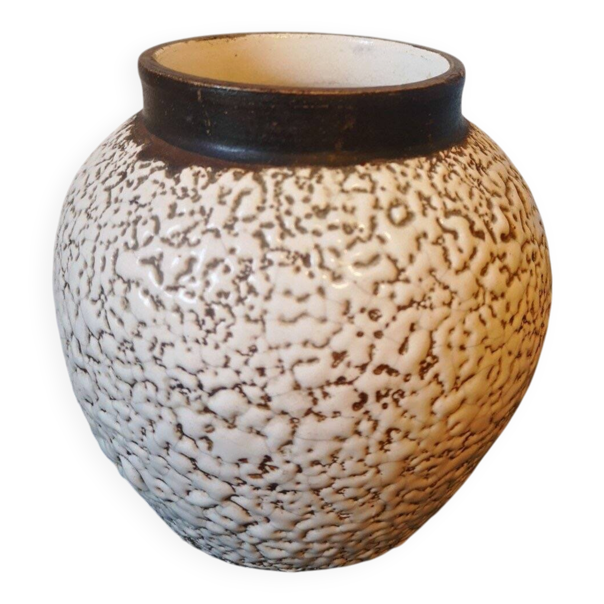 Vase - Crispé Email - Dialogue by Jean Besnard - Around 1940.