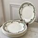Set of 6 flat plates earthenware New Givors model "RIta" 30s