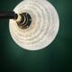 Vintage Clichy glass wall lamp with white shade