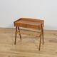 Mid-Century Teak and Rattan Console Table by Søren Rasmussen, Denmark, 1960
