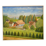Naive painting Normandy Bouquet