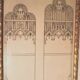 Ink drawing, early 1900s, study of stained glass windows