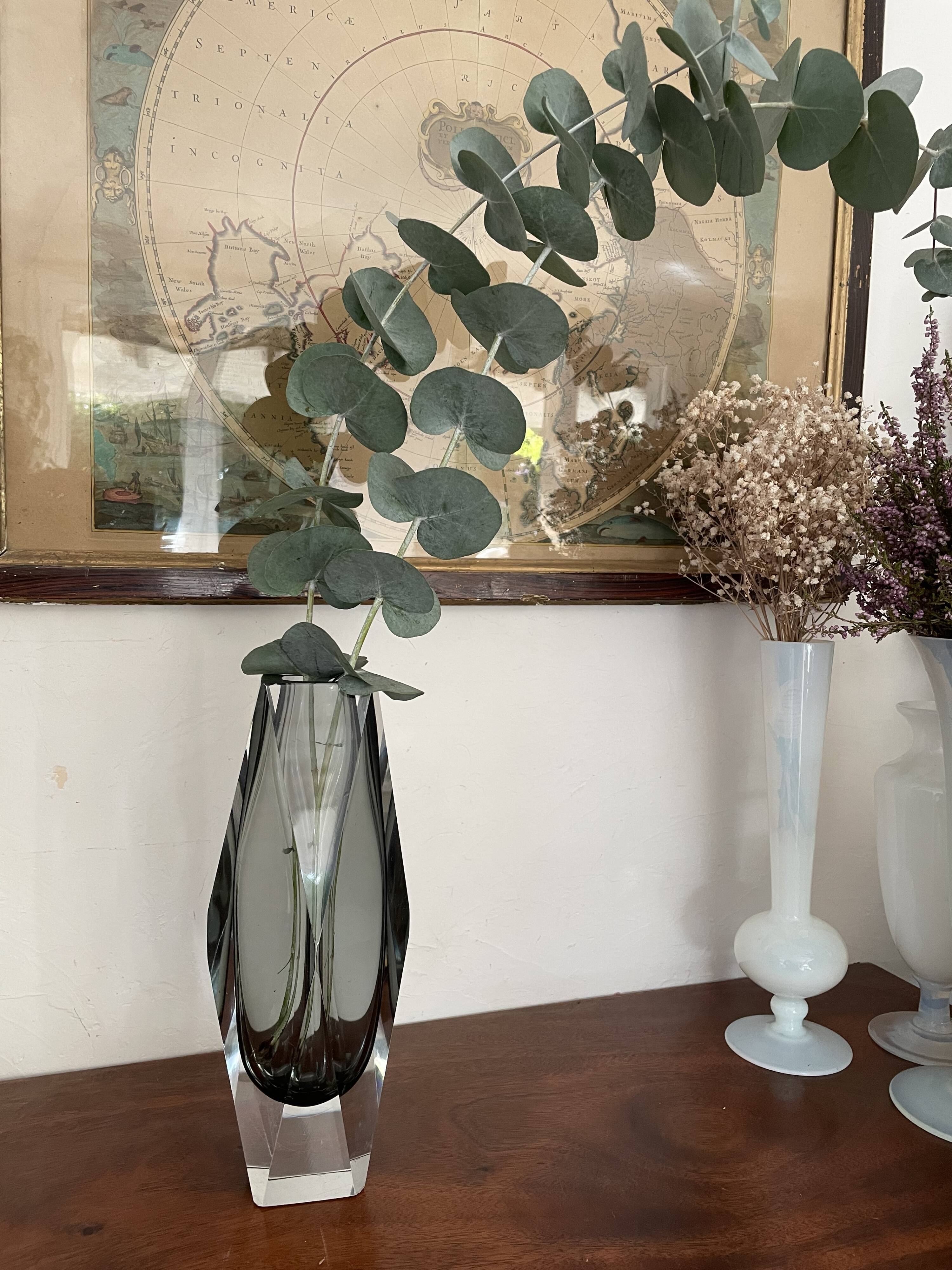 Vase Murano glass Sommerso vintage 27cm