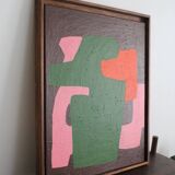 Minimalist colorful abstract "brick 2" by Bodasca