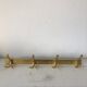 Golden coat rack 4 vintage pads 1960 55x10cm