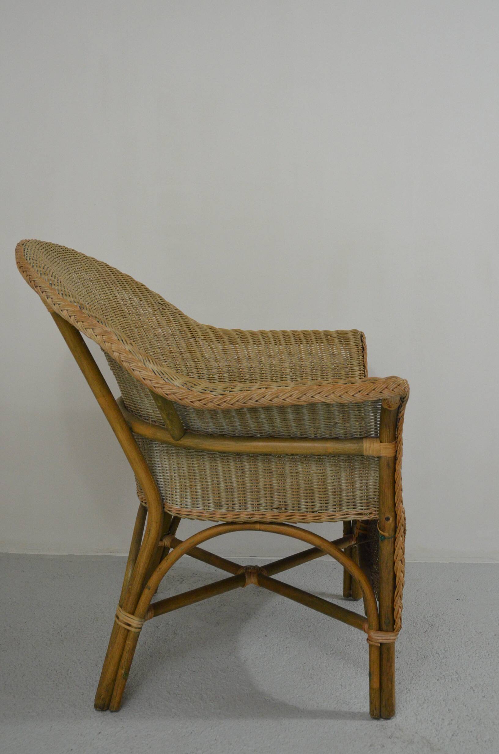 Rattan armchair