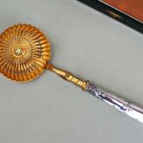Silver and gilt silver sugar sifting spoon