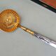 Silver and gilt silver sugar sifting spoon