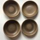 Ensemble de 4 assiettes creuses en grès, “Poterie d'Alésia"