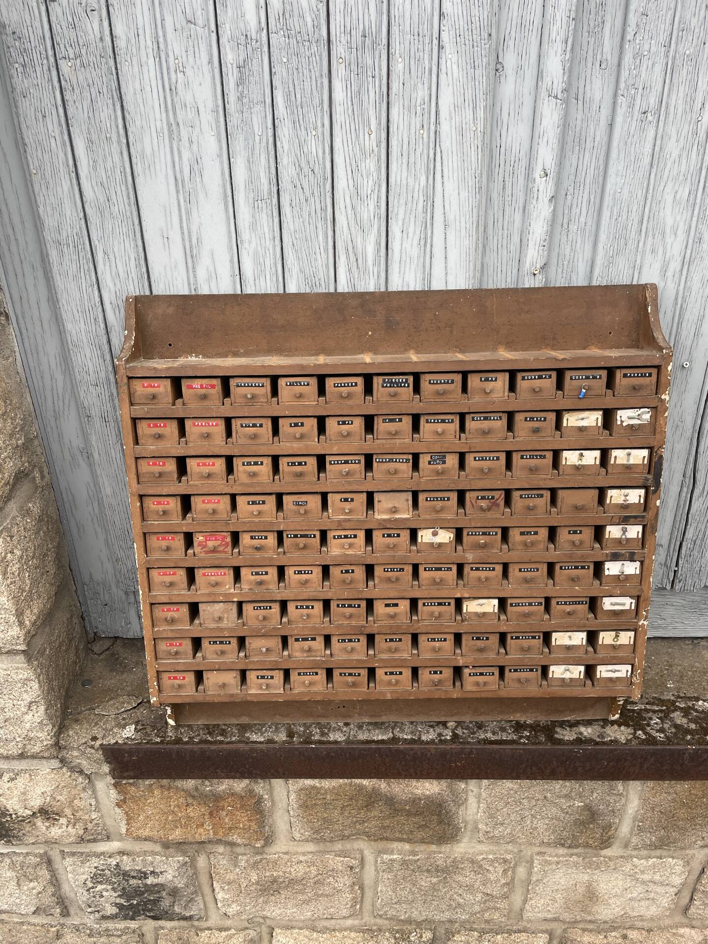 Meuble métier avec tiroirs
