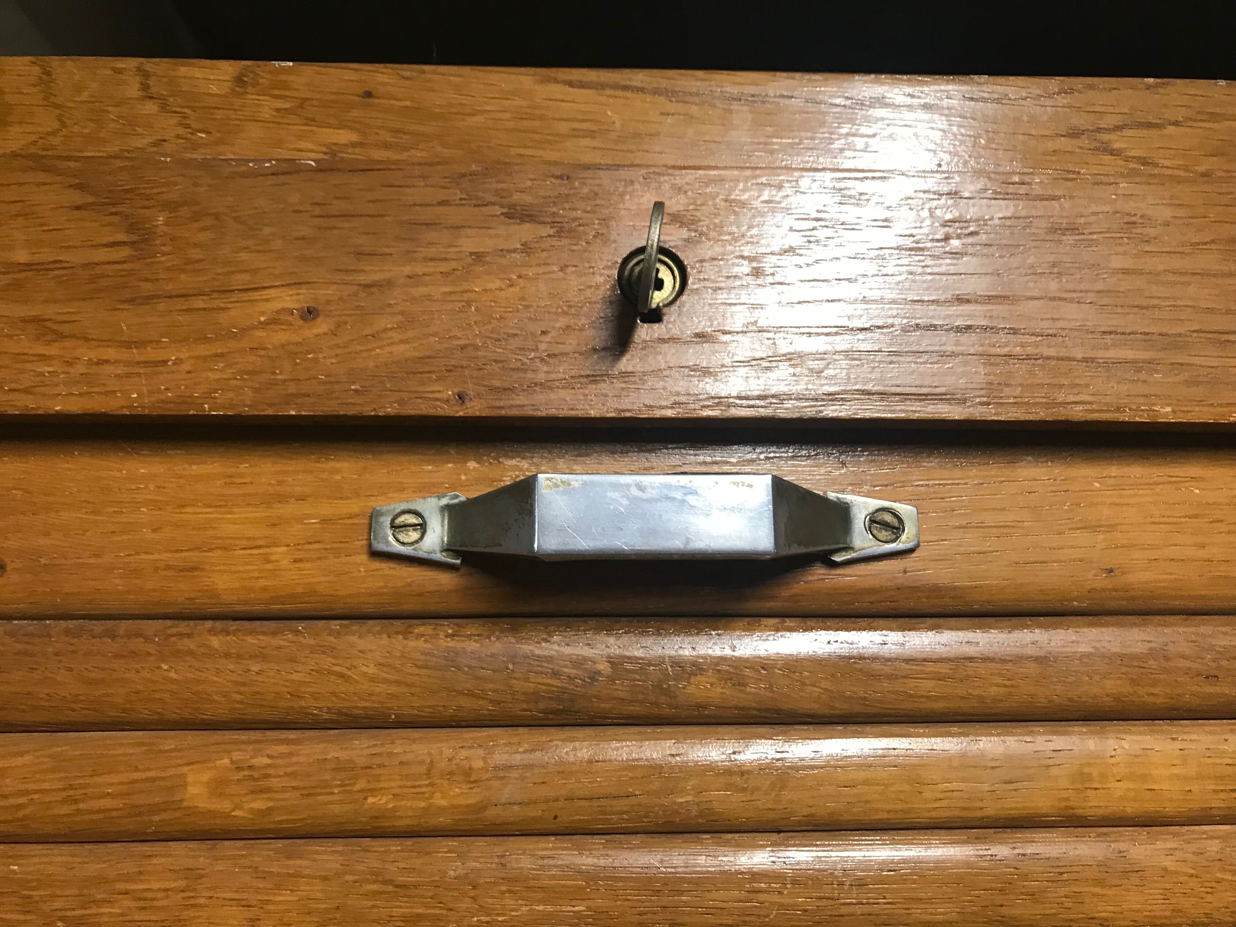 Cabinet notary old oak curtain