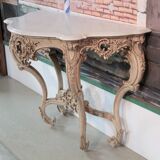 Console Louis XV en bois naturel XIXème
