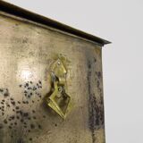 Antique brass coal box fireplace coal scuttle vintage coal storage box