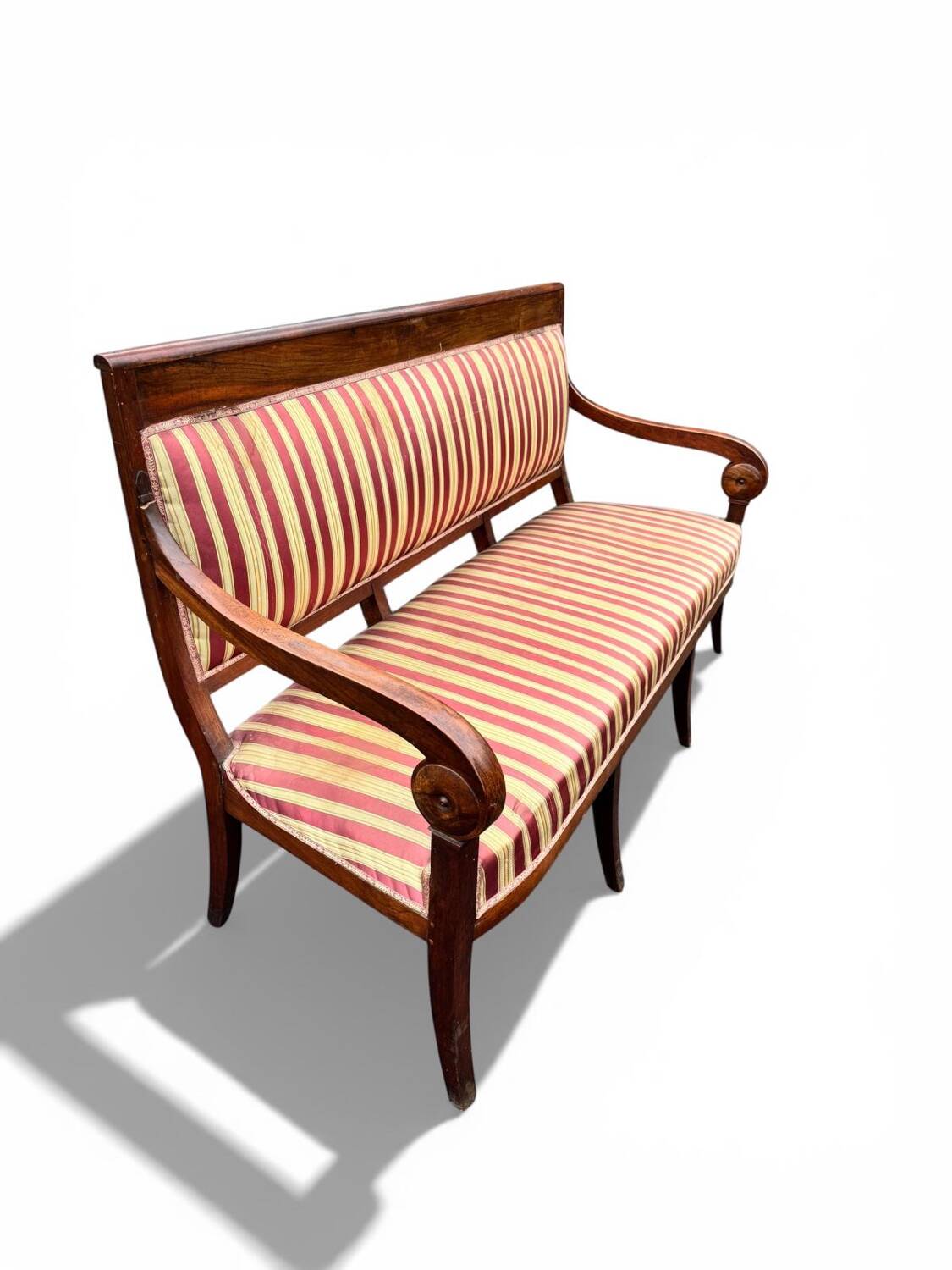 Antique Empire-style salon, 3 pieces. Original upholstery.