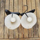 2 old 'rockabilly' wall lamps in bakelite black & white