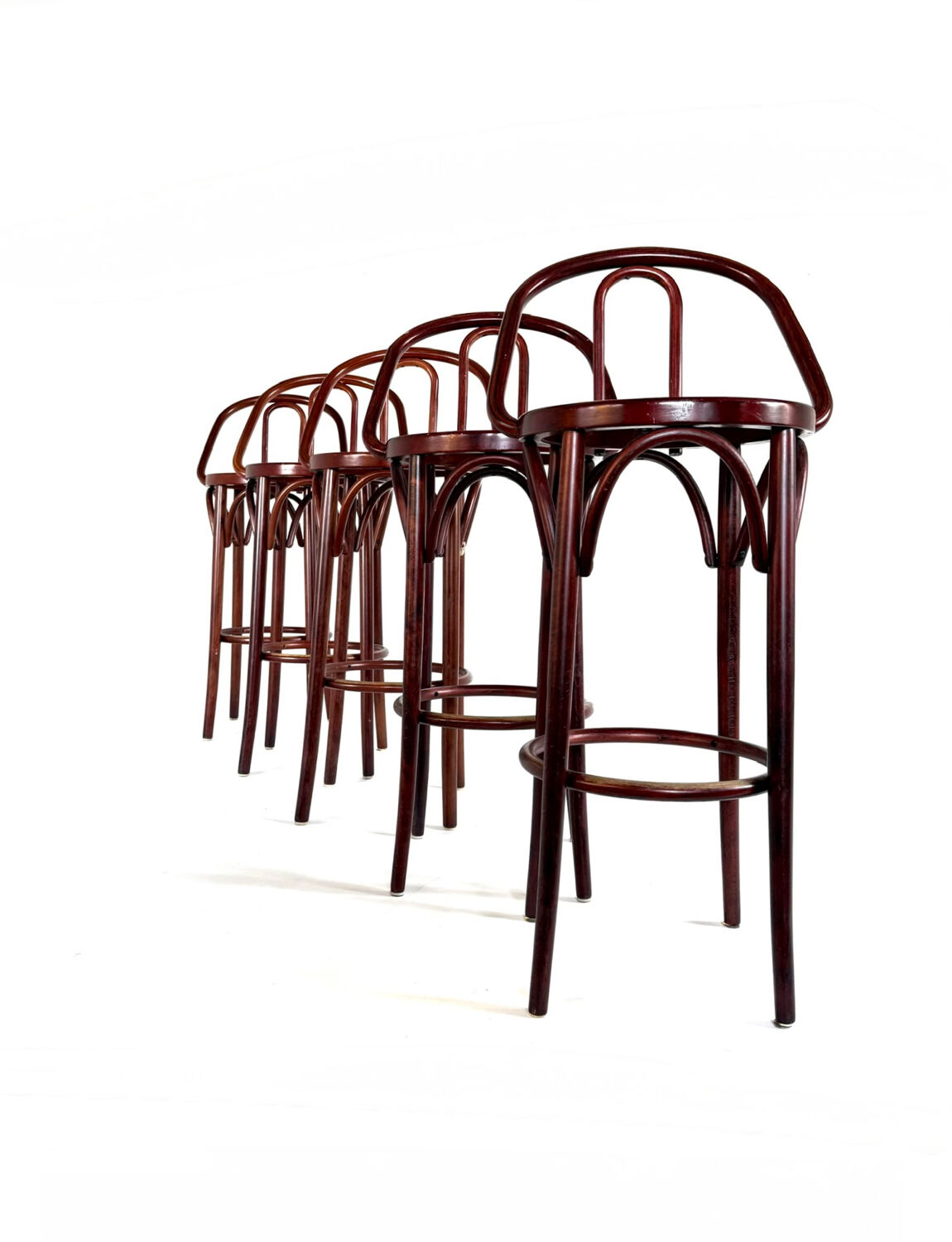 5x vintage rattan barstool, style Thonet ‘60