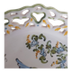 Decorative plate s6 Lallier in Moustiers with an openwork rim.