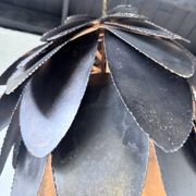Brutalist suspension Jansen metal welded flower