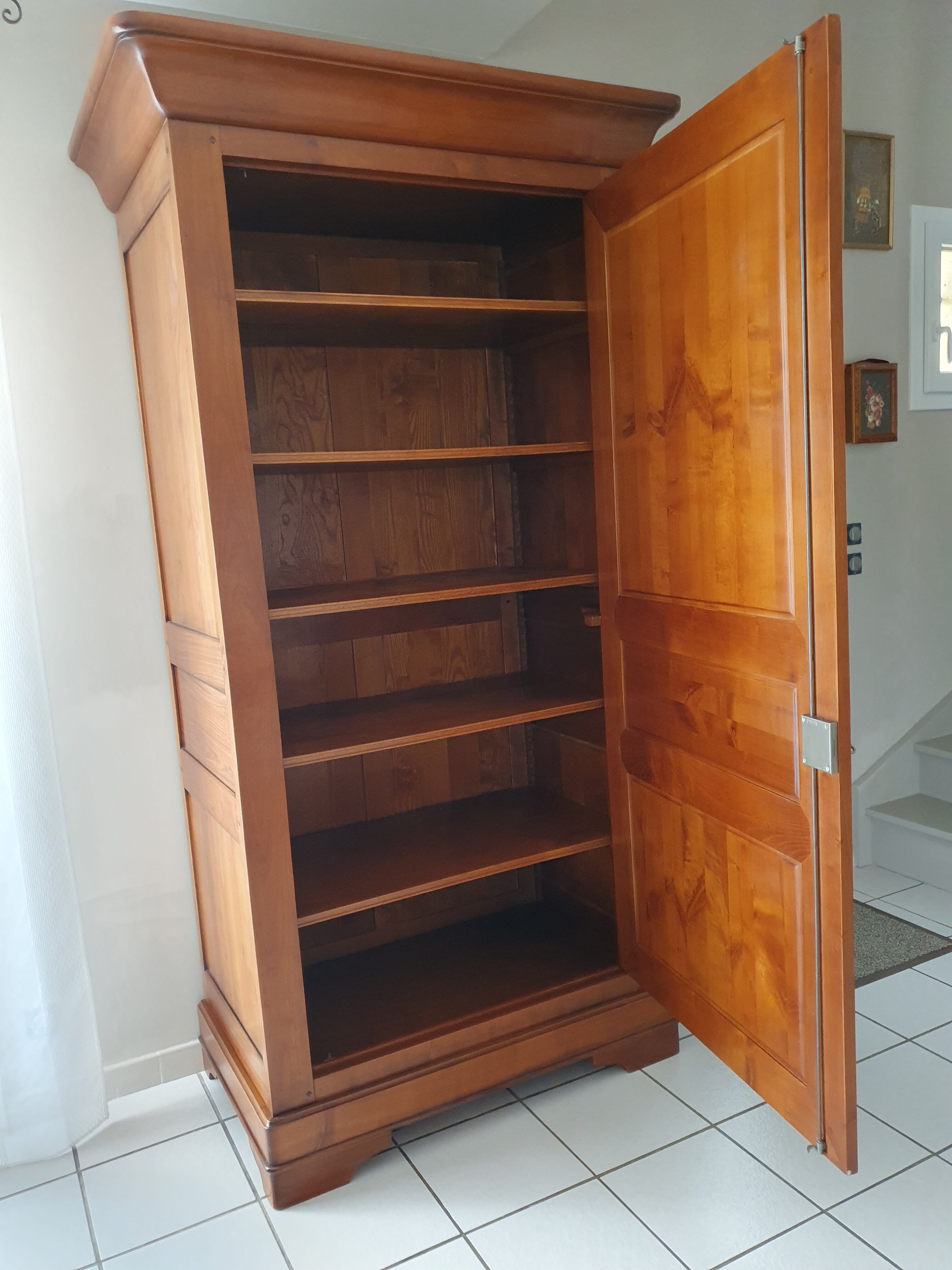 Man standing in cherry wood perfect condition like new