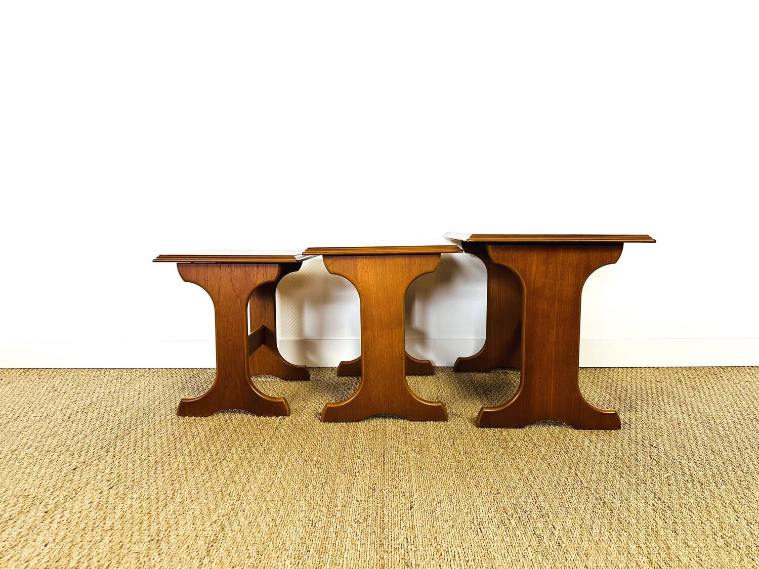1960s Scandinavian nesting coffee table in teak