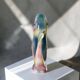 Large antique animal-shaped barbotine vase fish signed KG Lunéville