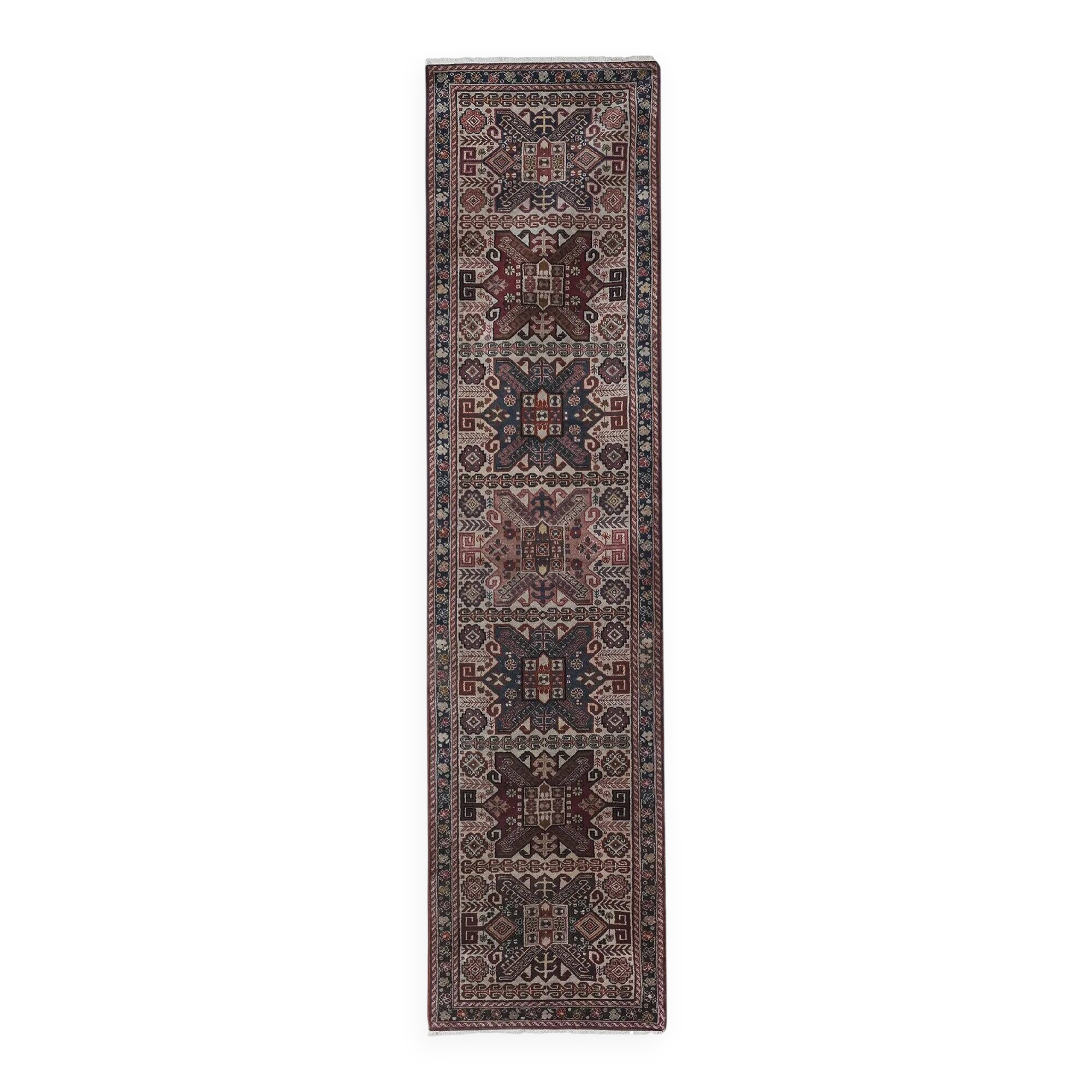 Vintage Turkish hallway rug 77x305 cm