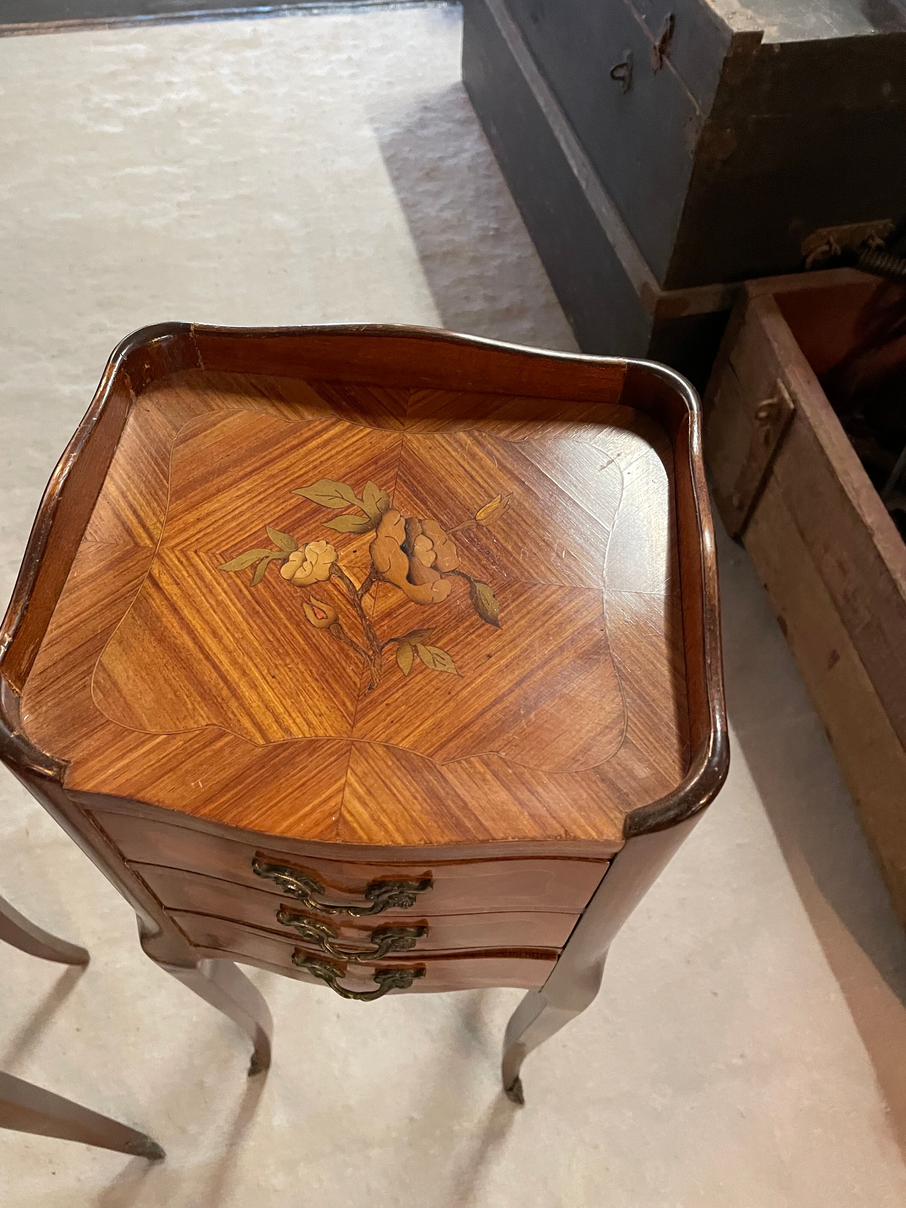 Pair of Louis XVI bedside in rosewood
