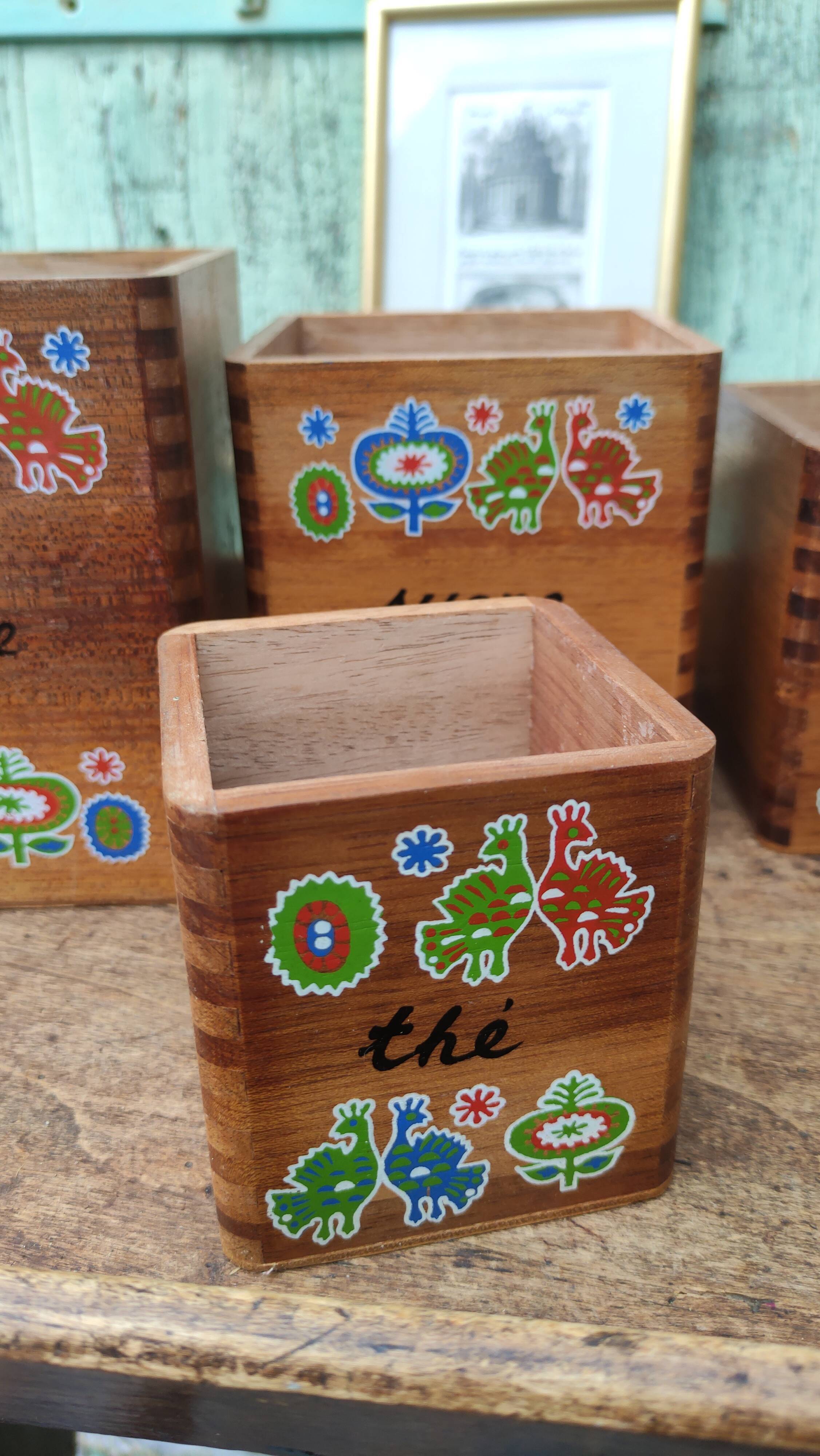 Pots à épices en bois français et anglais