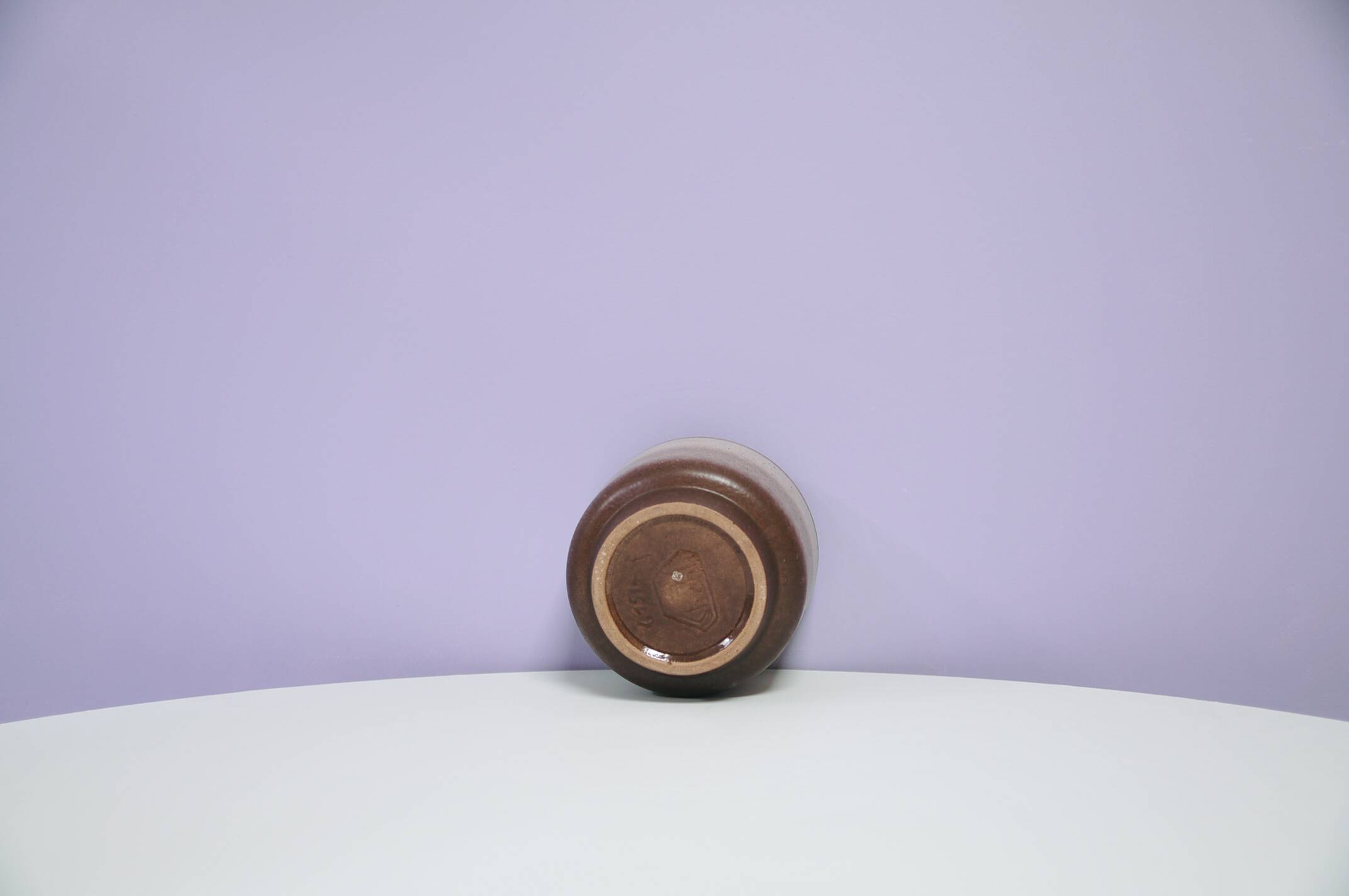 Brown & beige West Germany flower pot