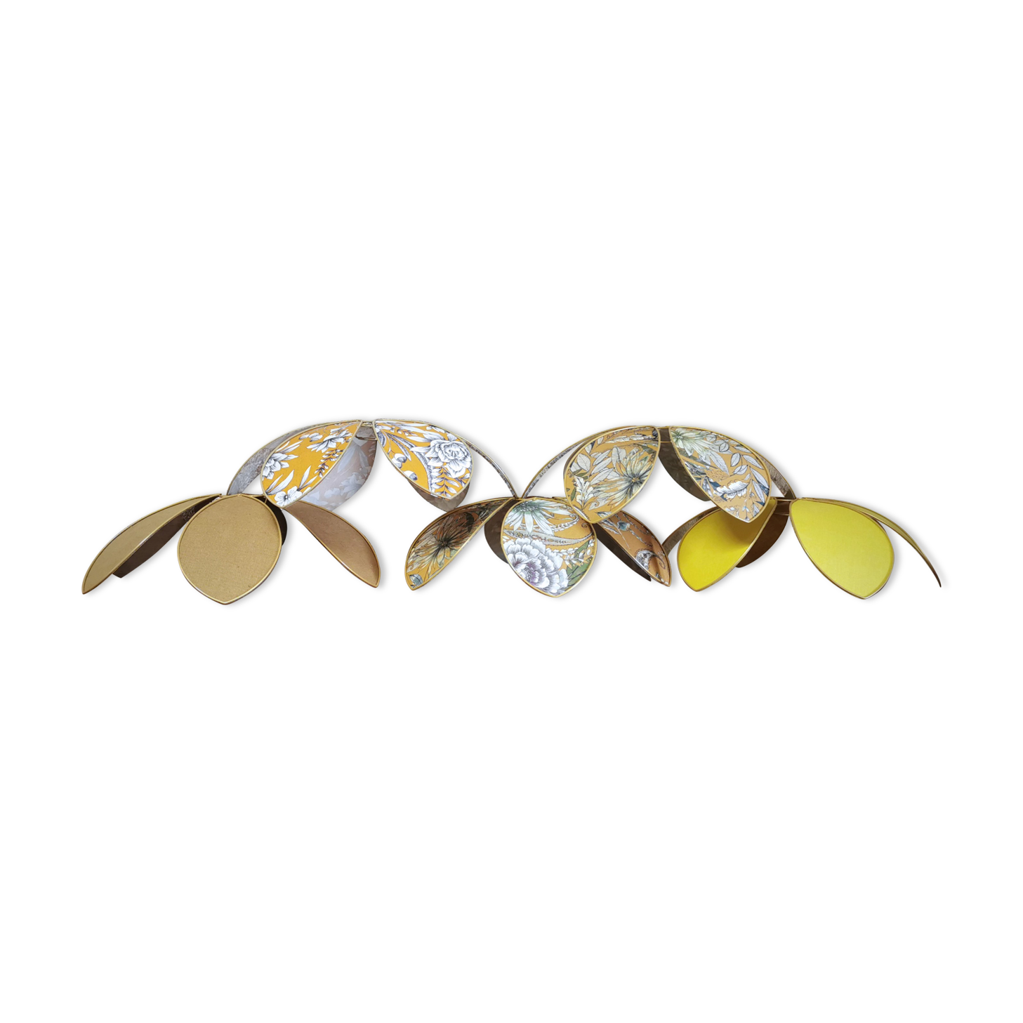 Set of 5 suspensions flower with petals