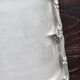 Vintage rectangular stainless steel tray - Rockery edge
