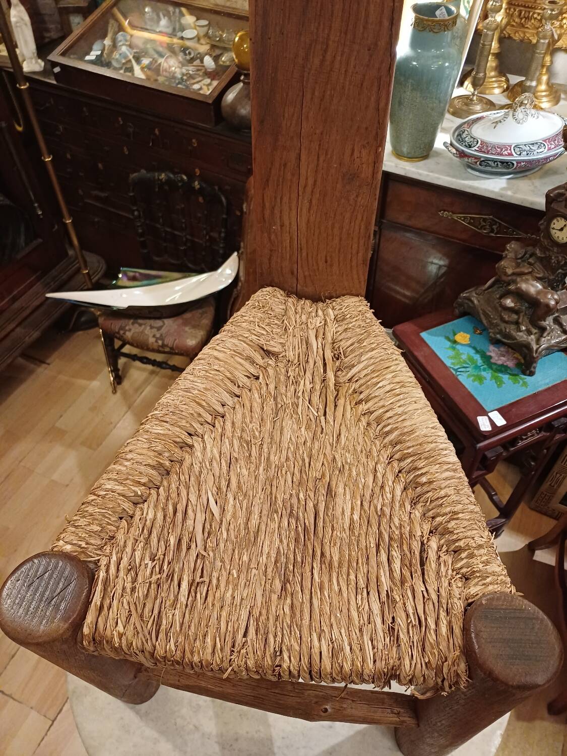 Brutalist Tripod Chair "Wabi-Sabi" Folk Art, 1900-1950