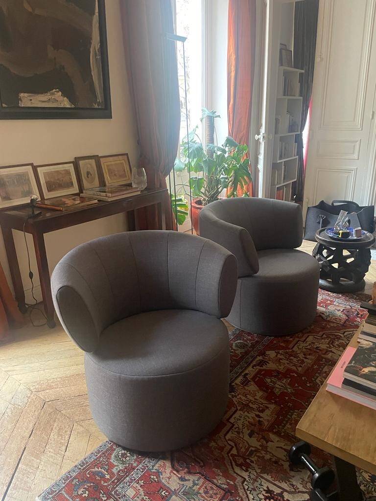 Two armchairs signed Rolf Benz
