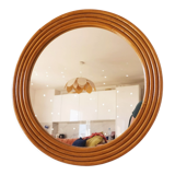 Round rattan bamboo mirror, 60 cm