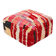 Vintage Moroccan pouf in multicoloured handmade wool.