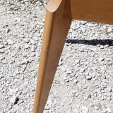 Vintage wallet table in blond oak