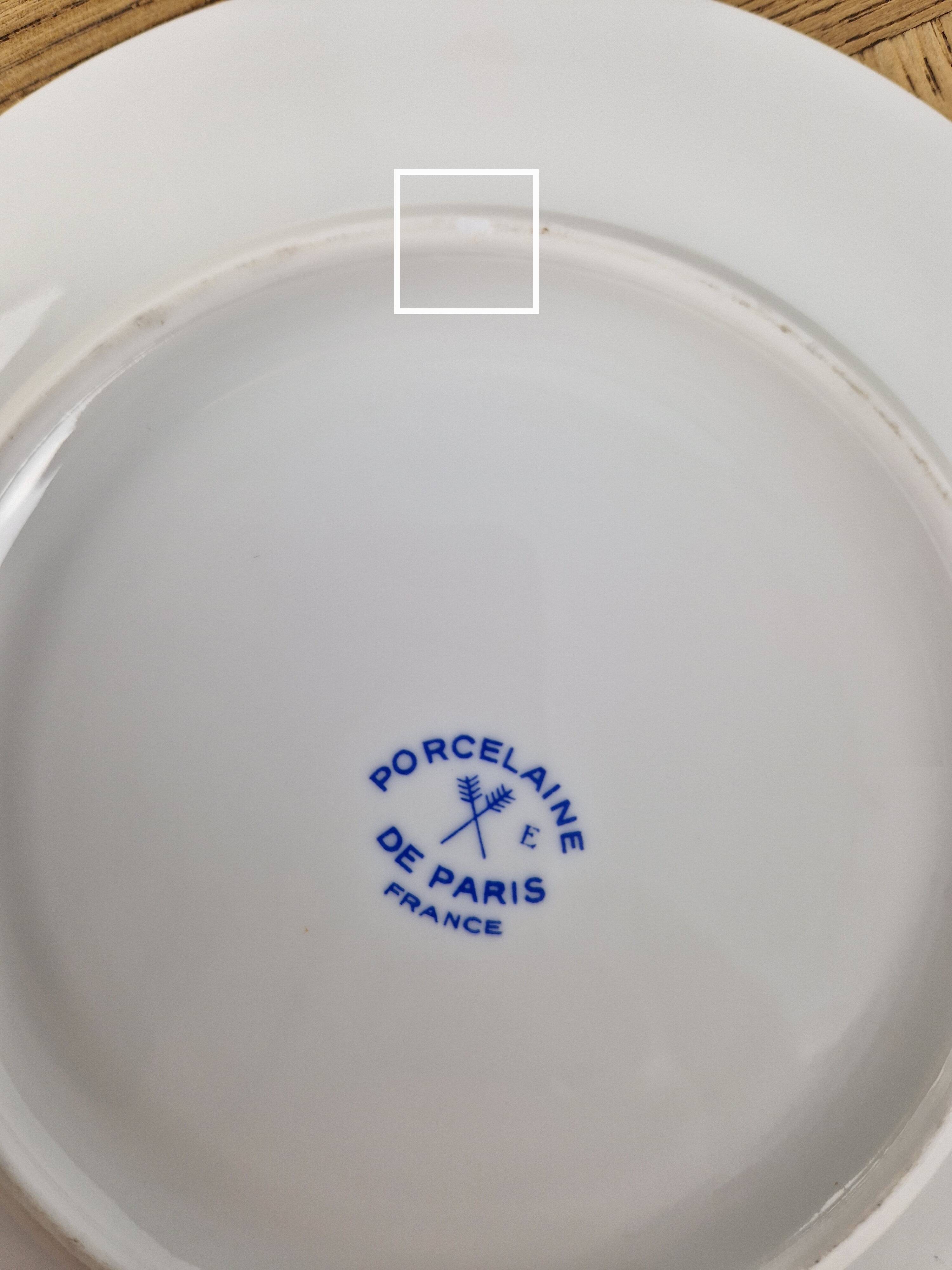 Set of 8 Antique Dessert Plates in Paris Porcelain – Tableware V