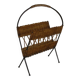 rattan magazine rack from the 50s