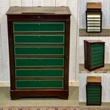 19th century mahogany cardboard box with writing desk