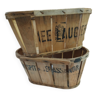 2 old Provençal crates - wooden mussy - Fruits & Vegetables