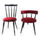 Vintage chairs upholstered in red fur